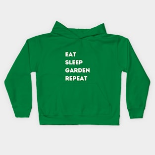 EAT - SLEEP - GARDEN - REPEAT Kids Hoodie